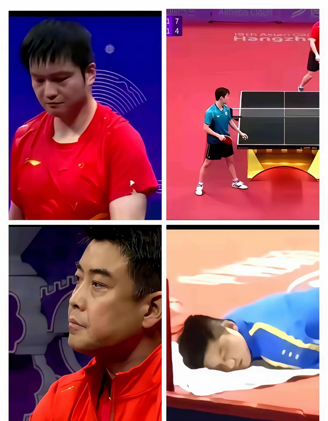 韩国乒乓球队轻取英国乒乓球队，王皓送出助攻