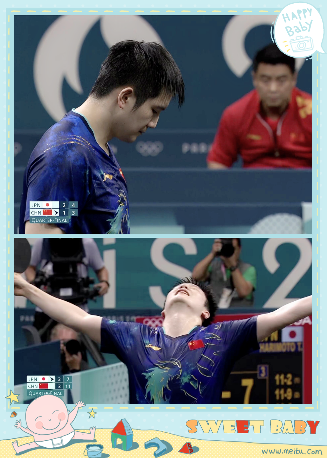 包含日本乒乓球队鏖战波兰乒乓球队，樊振东送出助攻的词条